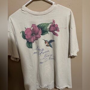 Vintage 1990s life is the flower love is the nectar